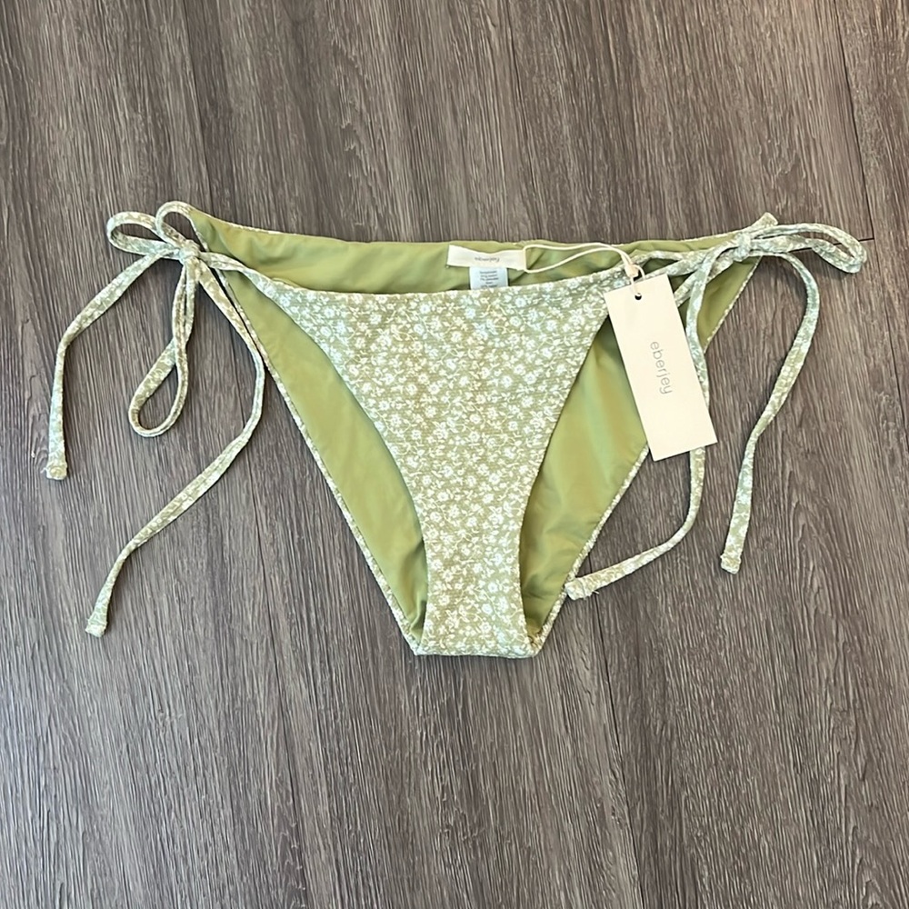 NWT Eberjey Sadie bikini bottom in green floral